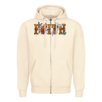 Sandshell faith with praying hands Zipper Hoodie - NancyCooperArtShop
