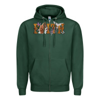 Sports Green faith with praying hands Zipper Hoodie - NancyCooperArtShop