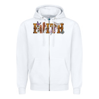 White faith with praying hands Zipper Hoodie - NancyCooperArtShop