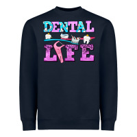 Navy dental life with teeth Heavyweight Sweatshirt - AdoDesignShop