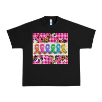 Black western colorfull cancer ribbon Urban Heavy Tee - AdoDesignShop