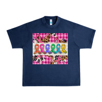 Navy western colorfull cancer ribbon Urban Heavy Tee - AdoDesignShop