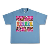 Pebble Blue western colorfull cancer ribbon Urban Heavy Tee - AdoDesignShop