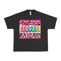 Pigment Black western colorfull cancer ribbon Urban Heavy Tee - AdoDesignShop