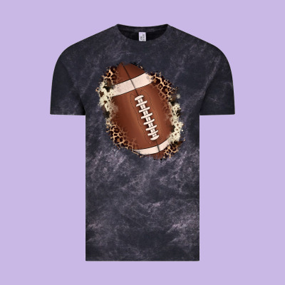 Football Cowhide Leopard Patch Vintage Tee Designed By Jahusdesignshop