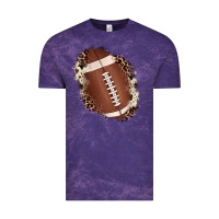 Cloud Purple football cowhide leopard patch Vintage Tee - JahusDesignShop