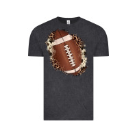 Vintage Black football cowhide leopard patch Vintage Tee - JahusDesignShop
