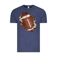Vintage Denim football cowhide leopard patch Vintage Tee - JahusDesignShop