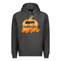Charcoal Heather Happy Thanksgiving Premium Hoodie - Bettercallsaul