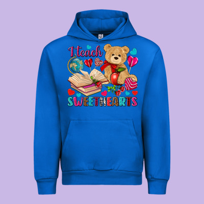 I Teach Sweethearts Valentine's Day Urban Hoodie Designed By Howdyjamesfarm
