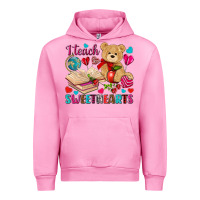 Fuchsia Pink I teach sweethearts Valentine's Day Urban Hoodie - HowdyJamesFarm
