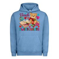 Pigment Pebble Blue I teach sweethearts Valentine's Day Urban Hoodie - HowdyJamesFarm