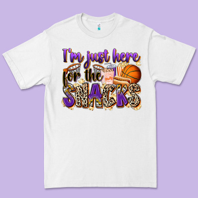 I'm Just Here For The Snacks Basketball Premium Tee Designed By Zillion Design Studio