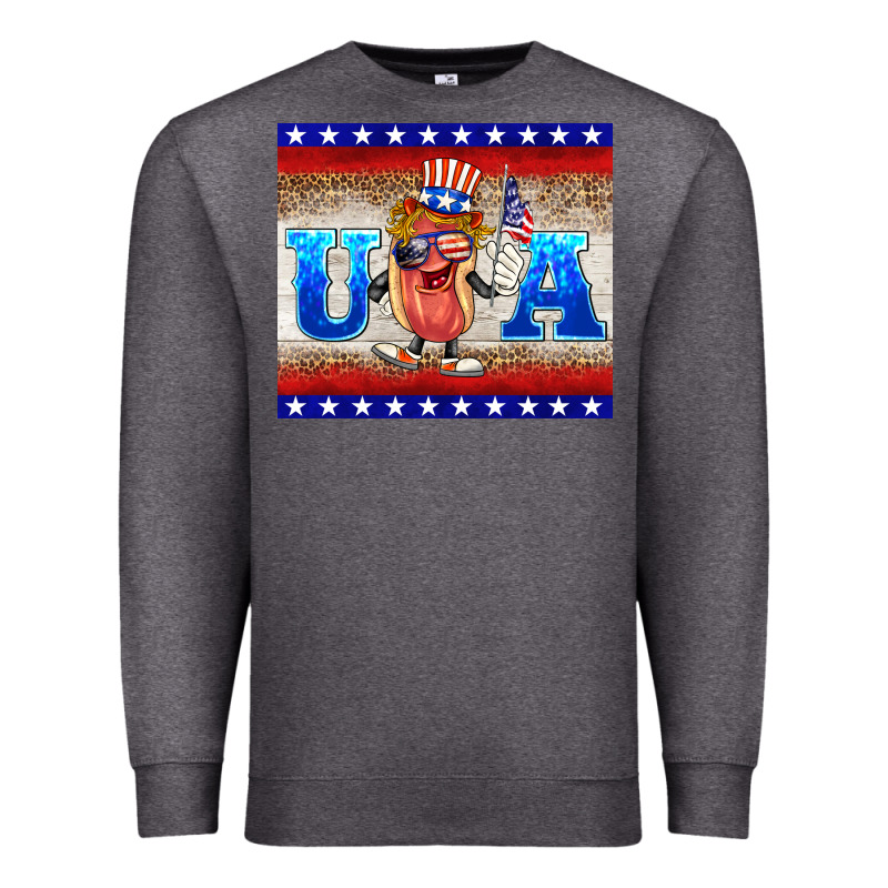 Usa Hot Dog Premium Sweatshirt by BarkalooDesign | Teevron