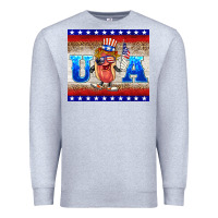 Heather Grey usa hot dog Premium Sweatshirt - BarkalooDesign