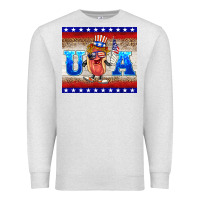 Oatmeal Heather usa hot dog Premium Sweatshirt - BarkalooDesign