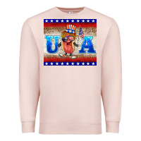 Pale Pink usa hot dog Premium Sweatshirt - BarkalooDesign