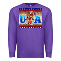 Purple usa hot dog Premium Sweatshirt - BarkalooDesign