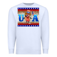 White usa hot dog Premium Sweatshirt - BarkalooDesign