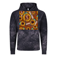 Cloud Black football leopard sunflower seamless pattern Vintage Hoodie - JahusDesignShop