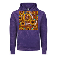Cloud Purple football leopard sunflower seamless pattern Vintage Hoodie - JahusDesignShop