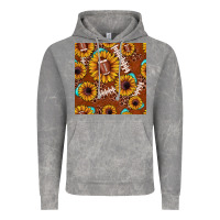 Cloud Rock football leopard sunflower seamless pattern Vintage Hoodie - JahusDesignShop