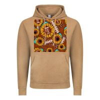 Vintage Camel football leopard sunflower seamless pattern Vintage Hoodie - JahusDesignShop