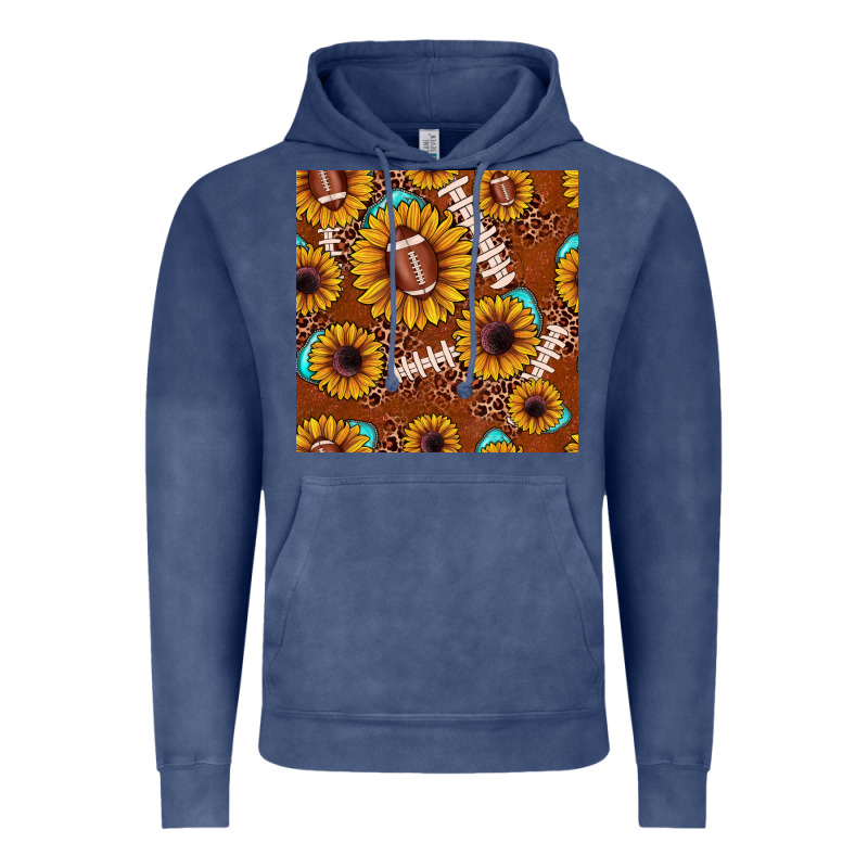 Football Leopard Sunflower Seamless Pattern Vintage Hoodie by JahusDesignShop | Teevron