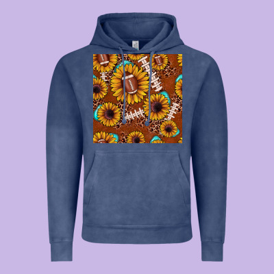 Football Leopard Sunflower Seamless Pattern Vintage Hoodie Designed By Jahusdesignshop