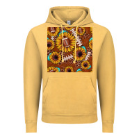 Vintage Mustard football leopard sunflower seamless pattern Vintage Hoodie - JahusDesignShop