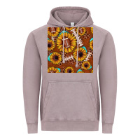 Vintage Zinc football leopard sunflower seamless pattern Vintage Hoodie - JahusDesignShop