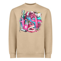 Mushroom dental elements and cancer with cowhide and leopard Heavyweight Sweatshirt - AdoDesignShop