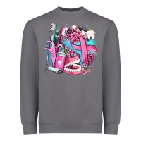 Storm dental elements and cancer with cowhide and leopard Heavyweight Sweatshirt - AdoDesignShop