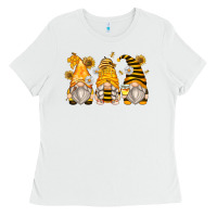 White bumble bee gnomes Ladies Tee - Zillion Design Studio