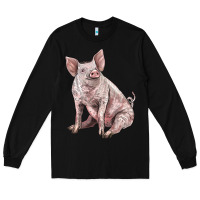Black american yorkshire pig Long Sleeve Tee - LillyAllenDesigns