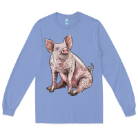 Colony Blue american yorkshire pig Long Sleeve Tee - LillyAllenDesigns