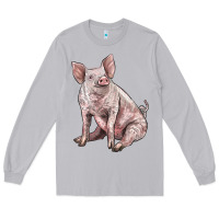Moon Dust american yorkshire pig Long Sleeve Tee - LillyAllenDesigns