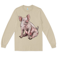 Mushroom american yorkshire pig Long Sleeve Tee - LillyAllenDesigns