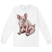 White american yorkshire pig Long Sleeve Tee - LillyAllenDesigns