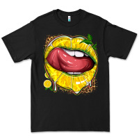 Black lemon lips with leopard Premium Tee - texasbilliewilder