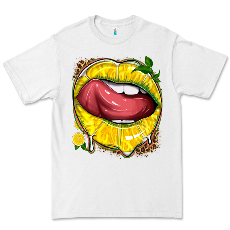 Lemon Lips With Leopard Premium Tee by texasbilliewilder | Teevron