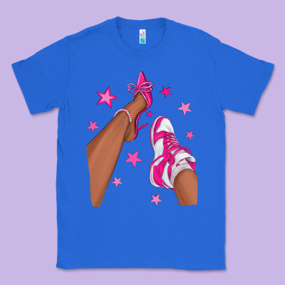Afro Sneakers And Heels Classic Tee Designed By Nancycooperartshop
