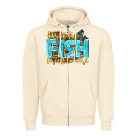 Sandshell born to fish forced to work Zipper Hoodie - NancyCooperArtShop