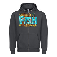Smoke born to fish forced to work Zipper Hoodie - NancyCooperArtShop