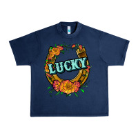 Navy horseshoe lucky Urban Heavy Tee - JahusDesignShop
