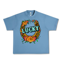 Pebble Blue horseshoe lucky Urban Heavy Tee - JahusDesignShop