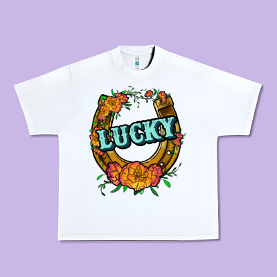 Horseshoe Lucky Urban Heavy Tee Designed By Jahusdesignshop