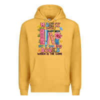 Mustard money can't buy happiness but it can buy books whi Premium Hoodie - JahusDesignShop