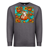 Charcoal Heather fall pumpkin lamb Premium Sweatshirt - Jasminsmagicworld