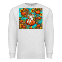 Oatmeal Heather fall pumpkin lamb Premium Sweatshirt - Jasminsmagicworld